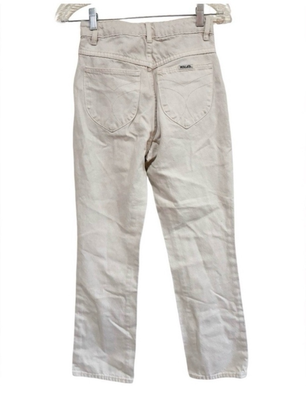 ROLLA'S High Rise Straight Jeans Cream - Picture 2 of 8